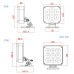 21W 27W AC230V Eckig LED Punktstrahler Scheinwerfer Gebündeltes Licht 3° IP65