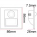 1.5W LED Treppenleuchte Innenraum mit Bewegungsmelder Warmweiß